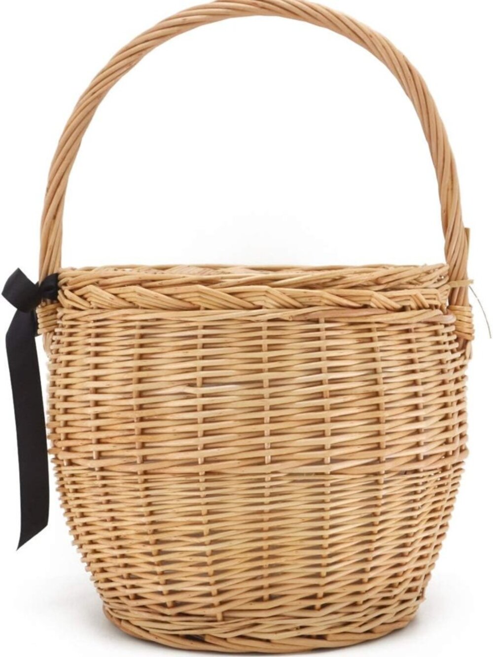 Handmade Wicker Basket Bag | Straw Rattan Bamboo Handbag with Lid for Women